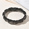 Bamboo Natural Silver Sheen Obsidian Beads Stretch Bracelets for Women Men BJEW-K304-01C-2
