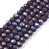 Electroplate Opaque Solid Color Glass Beads Strands LS-EGLA-A044-P3mm-L11-1