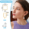 16Pcs Brass Hollow Out Square Stud Earring Findings KK-BC0010-92-2