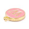 Golden Plated Alloy Enamel Charms X-ENAM-Q437-14W-2