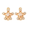 Brass Pave Clear Cubic Zirconia Connector Charms CU-CBAEC99-08G-1