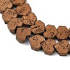 Electroplated Natural Lava Rock Beads Strands G-K388-04A-05-2