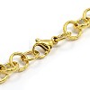 Fashionable 304 Stainless Steel Engraved Bubbles Cable Chain Bracelets STAS-A028-B087G-2
