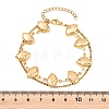 304 Stainless Steel Link Chain & Curb Chain Multi-strand Bracelets for Women BJEW-H641-01B-G-2