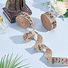 Musical Note Print Burlap Ribbons OCOR-WH0091-27-4