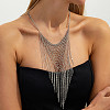 Iron Mesh Tassel Bib Necklaces for Women FS-WGB956F-02-1