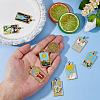 8Pcs 8 Styles Tarot 304 Stainless Steel Enamel Pendants STAS-DC0017-30-3