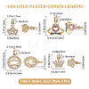 8Pcs 4 Style Brass Micro Pave Cubic Zirconia Pendants KK-BBC0001-87-2