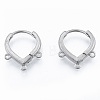 Tarnish Resistant 304 Stainless Steel Hoop Earrings Findings STAS-N092-193-1