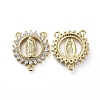 Brass Micro Pave Cubic Zirconia Chandelier Component Links X-ZIRC-G157-32G-2