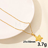 304 Stainless Steel Star Pendant Necklace JY7792-10-1