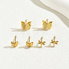 3 Pairs Fashionable 201 Stainless Steel Butterfly & Dragonfly Stud Earrings VU6612-5