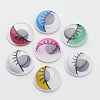 Plastic Wiggle Googly Eyes Buttons DIY Scrapbooking Crafts Toy Accessories with Label Paster on Back KY-S003B-12mm-M-1