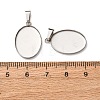 304 Stainless Steel Pendant Cabochon Settings STAS-D379-03B-P-3