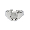 304 Stainless Steel Cuff Rings for Women RJEW-M019-29P-2