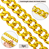 1Pc Acrylic Cuban Link Chain Necklaces for Men NJEW-SP0001-09B-G-2