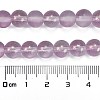 Frosted Transparent Glass Bead Strands GLAA-P065-8mm-07-3