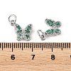 SHEGRACE Brass Micro Pave Cubic Zirconia Charms XGRQ5K925-628P-G-3