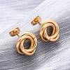 304 Stainless Steel Stud Earrings EJEW-L241-02G-3