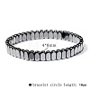 Synthetic Non-magnetic Hematite Beads Stretch Bracelets for Men RL7655-12-1