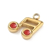 304 Stainless Steel Enamel Pendants STAS-I369-09G-2