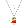 Christmas 304 Stainless Steel Enamel Pendant Necklaces FS-WGDAA96-09-1
