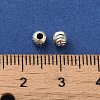 925 Sterling Silver Corrugated Round Spacer Beads STER-K178-02A-S-3