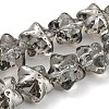 Pearl Luster Plated Electroplate Transparent Glass Beads Strands EGLA-G037-07A-PL01-1