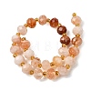 Natural Red Hematoid Quartz/Ferruginous Quartz Beads Strands G-D105-B07-2