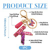 Alloy Resin Butterfly Keychains KEYC-TADJ0002-02G-K-3