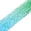 Gradient Color Baking Paint Glass Bead Strands X1-DGLA-A039-T6mm-A018-4