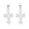 925 Sterling Silver Jesus Cross Pendants STER-N016-121S-3