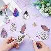  DIY Wooden Printing Dangle Earring Making Kits DIY-NB0005-67-3