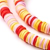 Handmade Polymer Clay Beads Strands CLAY-R089-6mm-T02B-16-6