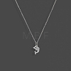 Summer Beach Alloy Crystal Rhinestone Dolphin Pendant Necklaces for Women WGD6FD6-01-3