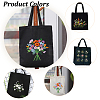 DIY Canvas Bag Flower Embroidery Kits DIY-WH0374-84A-5