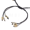 Natural Carnelian & Tiger Eye & Blue Quartz & Nylon Thread Adjustable Multi-strand Bracelets BJEW-MZ00238-02-4