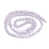 Electroplate Glass Beads Strands EGLA-B013-01A-PL01-2