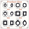 12Pcs 6 Style Resin Picture Frames RESI-CP0001-02-2