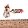 Natural Keshi Pearl & Dyed Agate Pendants PEAR-N030-01G-3