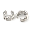 Brass Cuff Earrings EJEW-C104-143P-2