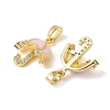 Brass Micro Pave Cubic Zirconia Pendants KK-A290-05G-02-2
