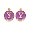 Golden Plated Alloy Enamel Charms LS-ENAM-Q437-12Y-1