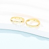 925 Sterling Silver Micro Pave Clear Cubic Zirconia Hoop Earrings EJEW-K317-04G-3