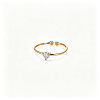 Adjustable Birthstone 304 Stainless Steel Micro Pave Cubic Zirconia Cuff Open Rings WGB2F1D-04-1