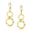 Brass Leverback Earrings for Women WG58E1E-01-2