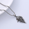 Viking Pirate Wolf Head 304 Stainless Steel Pendant Necklaces LU3872-2