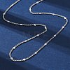 Brass Curb Chains Necklaces for Women NJEW-D302-09P-4