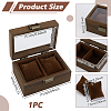 2-Slot Wood Watch Storage Boxes OBOX-WH0089-261-2