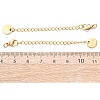 304 Stainless Steel Chain Extender with Flat Round Charms STAS-G383-04G-3